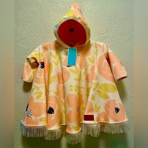 Rosie Long Sleeve Chilly Child poncho floral super soft size M/L NEW WITH TAGS
